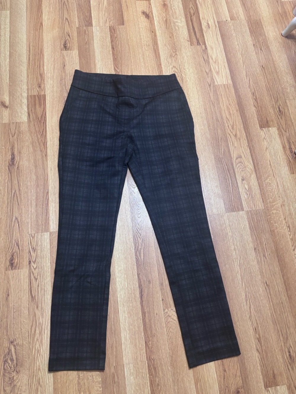Dalia Black Plaid Slim Pants